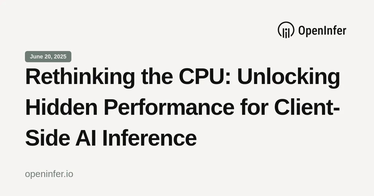 Rethinking the CPU: Unlocking Hidden Performance for Client-Side AI Inference