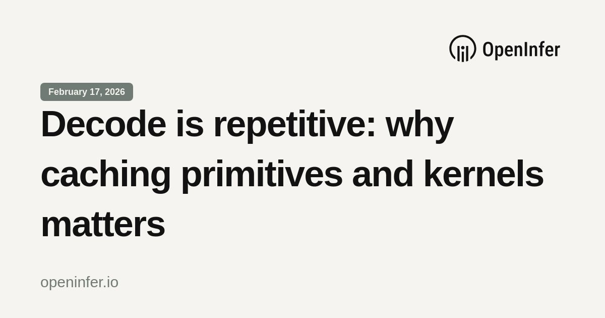 Decode is repetitive: why caching primitives and kernels matters